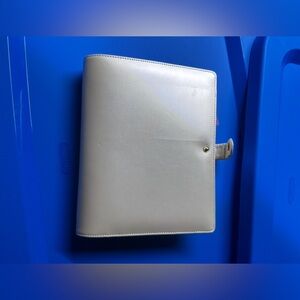 Elegant Cream Leather Binder